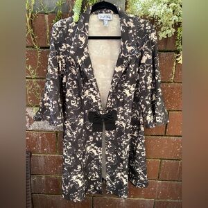 Joseph Ribkoff Black and Cream Floral Jacket